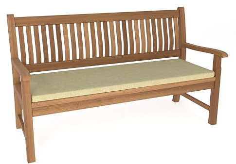 POKAR Bankauflage Bankkissen mit Abnehmbarem Bezug Sitzkissen für Bank Sitzbank Sitzpolster Bankpolster Stuhlkissen Gartenbank (150 x 40 x 5, Beige)