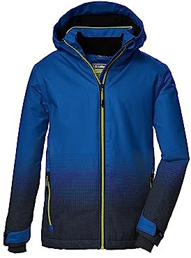 killtec Jungen Skijacke ist wasserdicht/Funktionsjacke mit Kapuze und Schneefang KSW 177 BYS SKI JCKT, blau, 128, 39899-000