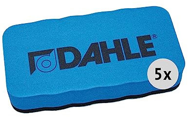 Dahle Whiteboard Lot de 5 éponges magnétiques pour nettoyage à sec sur de nombreuses surfaces Bleu