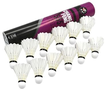 Badminton - Juego de 12 volantes duraderos, pato estable, pelotas de transporte para deportes al aire libre, suministros de entrenamiento de práctica para adultos y niños, juegos de bádminton