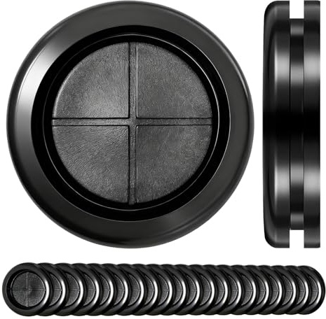 PDKKFF 20 Stück 25mm Kabeldurchführung Gummi Wasserdicht, Schwarz