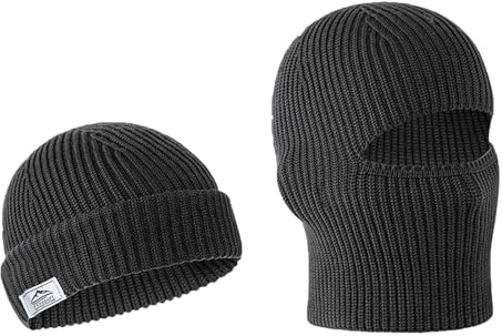 MAZELIKEHOOD Stickad mössa för män, beanie, mjuk, varm, andas, stretchig, för vinter, utomhus, skidåkning, vandring, daglig användning