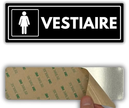 LEIASA | Panneau Vestiaire Femmes - 7,5 x 23 cm - Épaisseur 2 mm - Acrylique - Plaque Vestuario Femme - Autocollant Haute Adhérence - (Vestiaire Femmes)