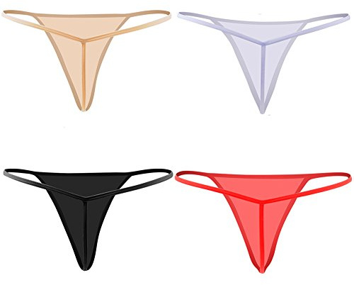 Closecret sous-vêtement de Coton, Lingerie de Femme Simple G-String et T-Back (L/XL(Taille:77-86cm), modèle 2)