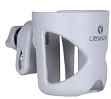 LittleLife Buggy And Pushchair Universal Cup Holder Adjustable Bottle Organiser for Stroller, Drink and Coffee Cup Holder, Grey