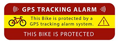 2 Stück GPS Aufkleber Tracking Alarm für Fahrrad Warnung Hinweis auf GPS-Sicherung Außenklebend für Fensterscheiben Auto Motorrad LKW Baumaschinen