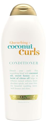 OGX Quenching + Coconut Curls, Moisturizing Conditioner for Curly Hair, Detangling, Curl Enhancing, 25.4 fl oz