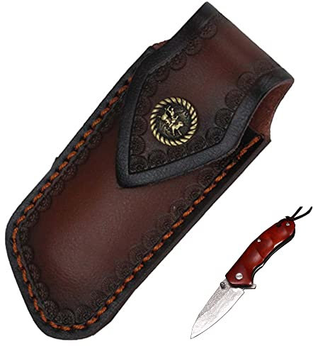 LONGHAO Taschenmesser Tasche,Leder Messerscheide,Messer GüRteltasche Leder,Tasche Klappmesser Scheide,Messertasche FüR GüRtel,Leder Jagdmesser Tragbare Beutel,FüR Outdoor (Messer nicht enthalten)