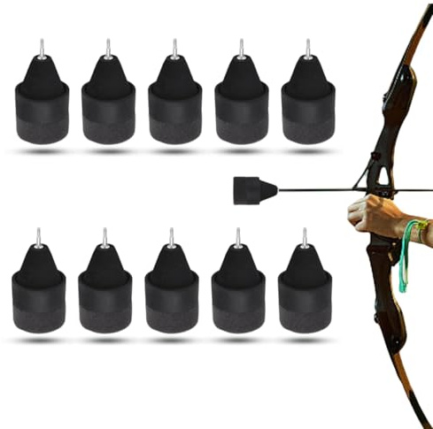 equlup 10Pcs Pointe de Flèche en Éponge, 5,5cm/2,2po Pointes Flèche Mousse pour Tir à l'arc Pointes Flèche Sûres Têtes Flèche Éponge Souple Multifonctionnelle pour Jeu de Tir à l'arc en Plein Air