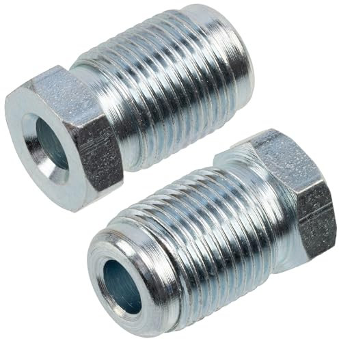 AERZETIX - C74374 - Juego de 2 Tuercas-racores macho M12x1 para manguera de freno - diámetro interior 5mm
