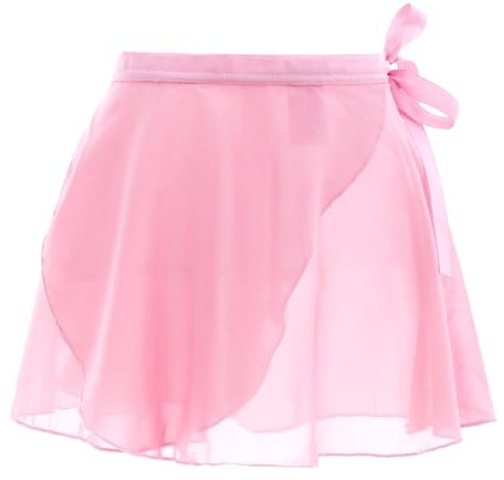Lusofie Jupe Portefeuille de Ballet en Mousseline de Soie - Tutu Rose pour Danse Classique Fille Adolescente Enfant Femme