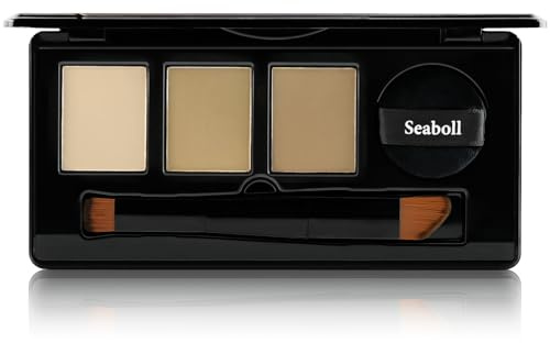Seaboll Root Touch Up Hair Color Powder, 3-Color Hairline Kit for Women & Men|Sweat Resistant&Nourishing, Instant Grey Coverage&Scalp Concealer, Natural Bald Spot Cover Up for Thinning Hair–Blonde