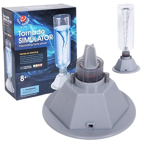 Tornado Maker Science Kit Juguete Tornado que funciona con pilas, recicla una botella vacía para construir un fabricante para niños y niñas a partir de 8 años Juguetes para niños Lámpara de jugu