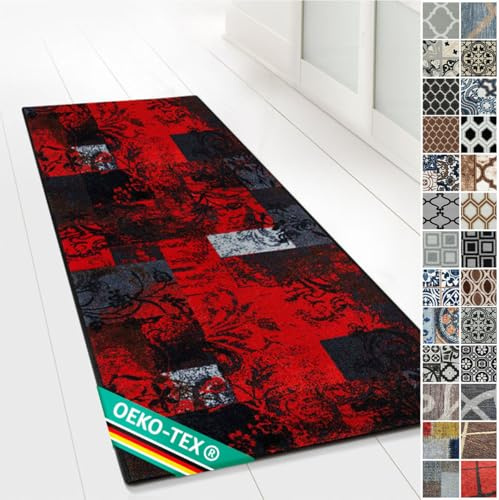 Floordirekt Teppich-Läufer Maraba 80 x 250 cm - Moderner Wohnteppich für Flur, Küche, Schlafzimmer - rutschfest, robust & pflegeleicht