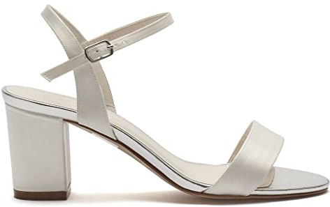 Rainbow Club Margot - Ivory Satin Strappy Wedding Sandals UK 6.5