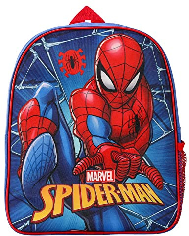 Spiderman Junior Backpack - Kids Character School Bag with Mesh Side Pocket