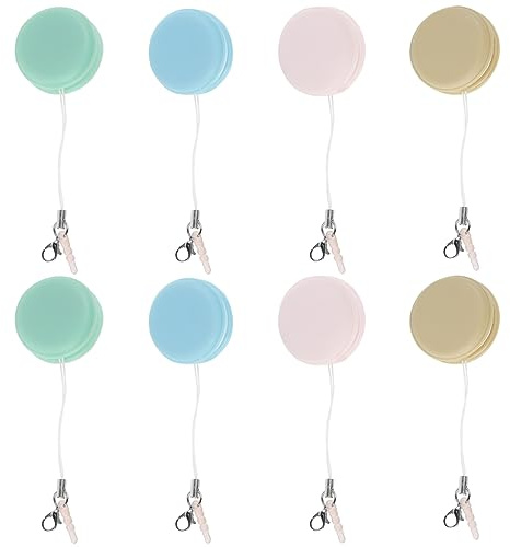 8Pcs Macaron Smartphone Screen Wipe Portable Phone Screen Cleaner with Lanyard Reusable Mobile Phone Screen Glasses Lens Wipes Decorative Phone Screen Cleaner for Eyeglasses Smart Phone Computer
