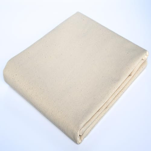 Virginia Tex Dicker und langlebiger Stoff aus 100% Baumwolle, 160 cm breit, zur Herstellung von Kissenbezügen, Wäschesäcken und mehr (natural cream, 100 cm)