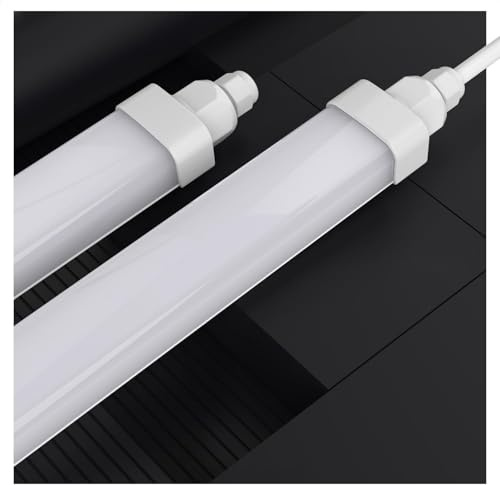 Tobeter 2 Pièces Neon LED 60 CM, 18W 1800LM Tube Lampe, Linkable Luminaire Plafonnier Reglette Led, Blanc Neutre 4000K IP65 Pour Garage, Cave, Atelier, Couloir
