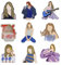 9 Piezas Parches Bordados de Cantante Pop, para Planchar Coser, Parches Bordados Reparación Decorativos, para Fanáticos de la Música Ropa para Jeans, Camisetas, Vaqueros, Mochilas