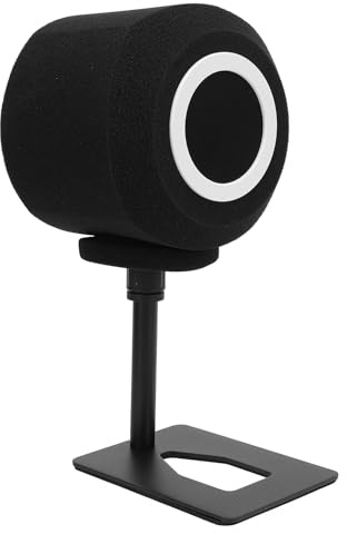 Luocute Kondensatormikrofon Vindruta, Mikrofon Vindruta Popfilter, Tjock Vindskydd Akustiskt Filter, Brusreducerande Skyddskåpa för Kondensor Mikrofonstativ, Stabilt Ljud, Klarhet