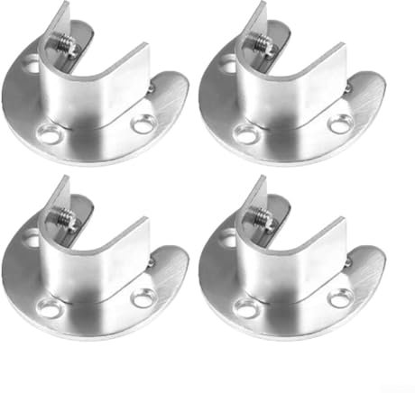 Support de placard robuste en acier inoxydable pour installation de tringle à vêtements de 22 mm