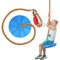 Gohytal Tellerschaukel Kinder, Schaukel Outdoor Schaukel Kletterseil Tellerschauke Kinderschaukel mit Verstellbar 90-170cm Seil Spielset Zubehör Schaukel Garten für Outdoor Indoor Garten Freizeit Blau