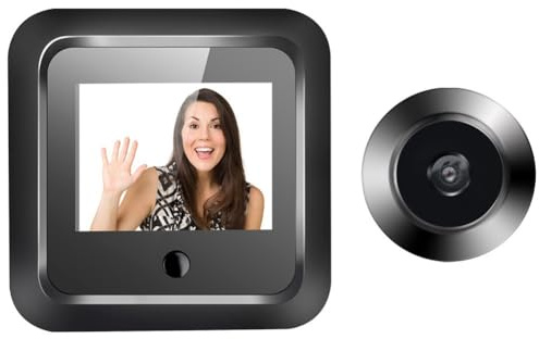 Tuesoa CáMara de Mirilla Digital Inteligente de 2,4 Pulgadas y 120° Monitor de Seguridad Timbre Visual HD 240X320 ResolucióN de 300000 PíXeles