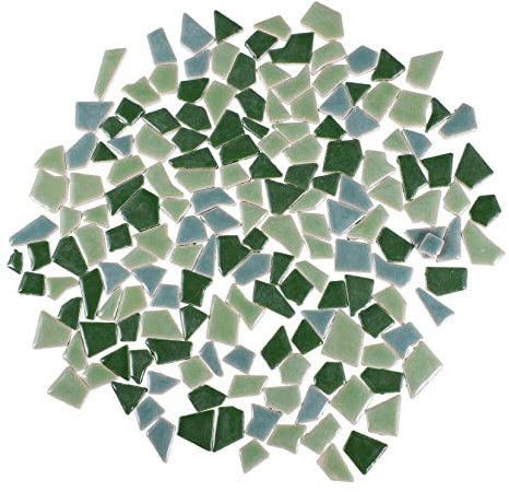 MOKKHNB 200g Azulejos De Mosaico De Suelto Piezas De Cerámica Irregulares Para Decoración De Mosaicos y Proyectos Artesanales De Manualidades
