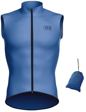 LAMEDA Gilet Antivento Ciclismo Uomo Gilet Running Traspirante Gilet Bici Sportivo Leggero Anti-UV Catarifrangente Per Corsa Trekking e Vita Quotidiana Unisex