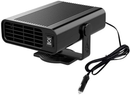 LKHSYAN Sbrinatore portatile per auto, 12 V, sbrinatore e sbrinatore per parabrezza, 2 in 1, riscaldamento e raffreddamento rapido, per auto, riscaldatore per auto (nero)