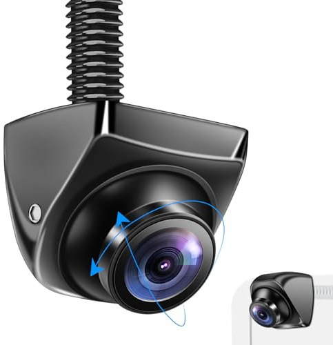 Camara Trasera para Coche AHD 1080P/AHD 720P/CVBS/PAL Camara Marcha Atras Coche, 360° Rotación Cámara Trasera Coche Camara Marcha Atras Nocturna 170° Gran Angular Impermeable IP69 para 12V-24V Auto