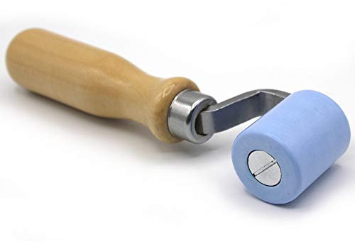 Profi Andrückrolle 28mm Teflon PTFE Andrückwalze Andrück Rolle Folie Dachdecker für Föhn Heißluftgebläse Walze Schweißwerkzeug Schweißbahn Werkzeug