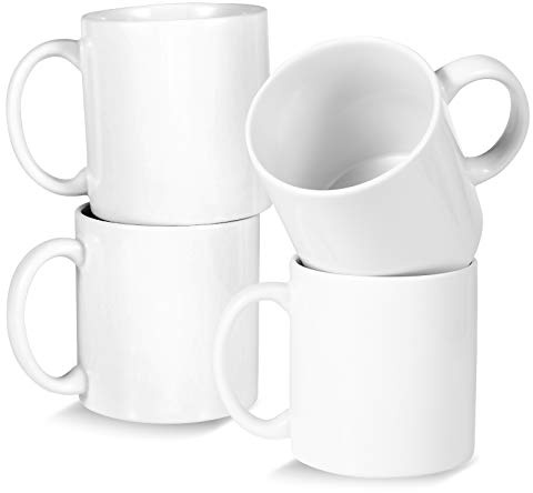 BYCNZB 22oz white Super Large Ceramic Coffee Mugs Large Handles Set of 4