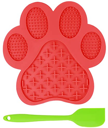 ProChosen Lick Mat for Dogs, Silicone Lick Mat for Dogs, Fits with 1 Silicone Spatula, for Pet Bathing, Care, Training, Slow Feeder with Super Strong Suction Power