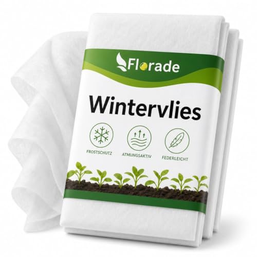 Florade Tessuto non tessuto invernale, tessuto termico e antigelo per piante, 19 g/m², leggero, 30 g/m² medio, forte protezione 50 g/m², traspirante, resistente ai raggi UV, larghezza 1,6 e 3,2 m