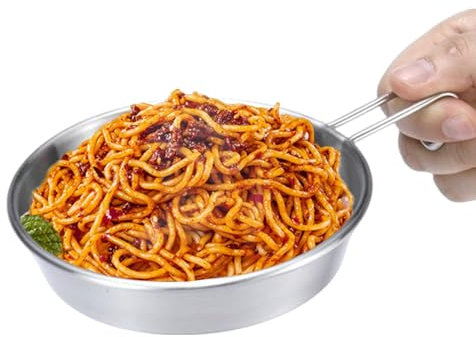 Tazones de acero inoxidable para mezclar, cuencos de camping, cuenco plegable de acero inoxidable con asas, cuenco de arroz para acampar y hacer picnics