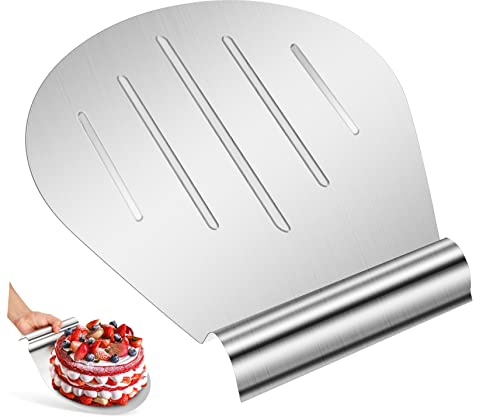 KICHOUSE Elevador De Pasteles De Acero Inoxidable Pala Para Transferir Pasteles Acero Inoxidable Mango Ergonómico Resistente Al Calor Uso Cocina y Horneado