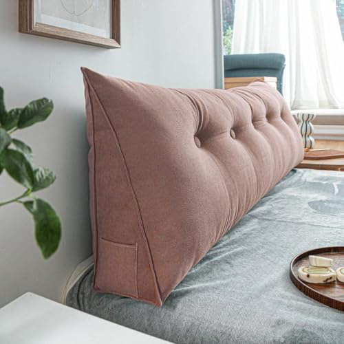 WNRLL Almohadas Cuña para Cabecero de Cama Almohada Triangular de Lectura Cojín de Apoyo Lumbar Respaldo de Cintura Cojín Suave para Sofá Cama,16,150x50x20cm/59x20x8in