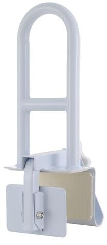 Asidero para bañera con capacidad de carga de hasta 136 kg, asas de sujeción para bañera sin taladrar, flexible, ajustable de 80 a 175 mm, para bañera y salida, color blanco para movilidad reducida