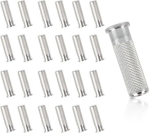 KURUGEILI 24 insertos de fibra de carbono de aluminio con OD 7,40 mm para ID 6,20 mm/.244 pulgadas
