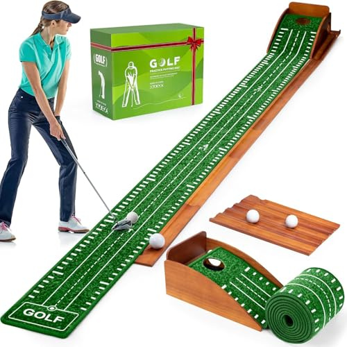 Tapis de putting, tapis de puting, tapis de puting, tapis de golf d'intérieur, vert (vert clair, 1 trou)