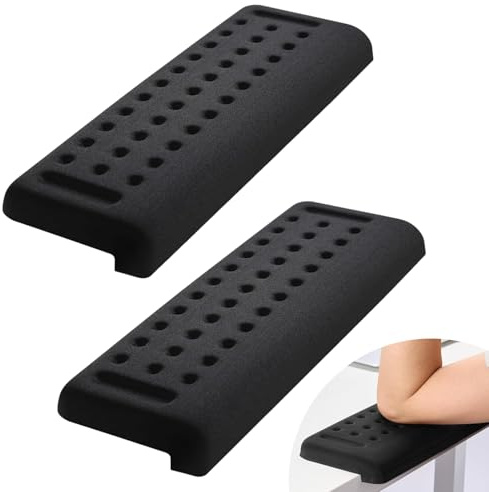 Fesatccoz 2-delat handledsstöd, L-format skrivbord, kantRest för tangentbord, halkskydd armstöd, skrivbord av minnesskum