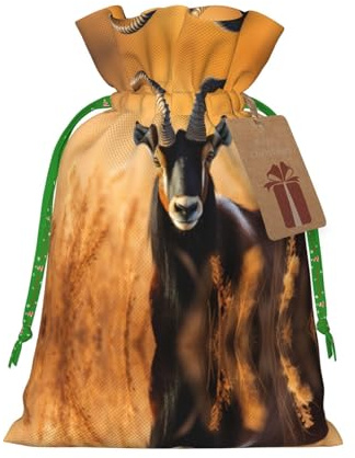 Sable Antelope Print - Bolsa reutilizable con cordón, perfecta para cumpleaños, aniversarios y fiestas
