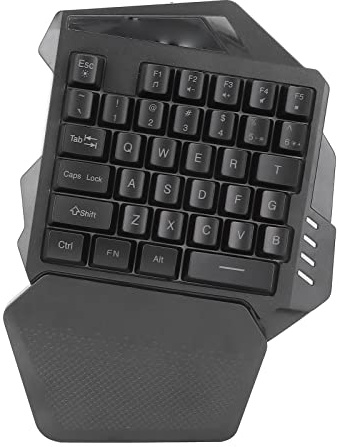 LUCKDANO Teclado para Juegos con una Sola Mano: Teclado Mecánico Compacto con Iluminación RGB Inalámbrica de 2,4G y 35 Teclas para un Juego Cómodo