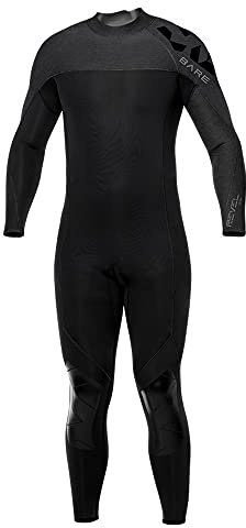 BARE 3/2MM Revel Men's Full Wetsuit | Combines Comfort and Flexibility | Made from a Blend of Neoprene and Laminate | Designed for All Watersports Including Scuba Diving and Snorkeling | Grey - 2XL