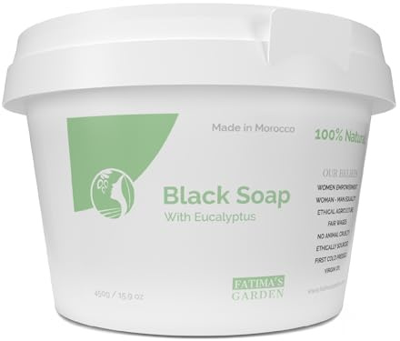 Fatima's Garden Eucalyptus Black Soap - Purifying Cleanser, 450g