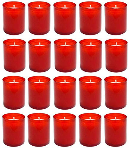 20er Set Grablicht Rot Grabkerze Kleine Friedhofskerzen Grabbrenner Nr.40 Gedenkkerze Grableuchte Trauerlicht Grablichtkerze Grabdekoration