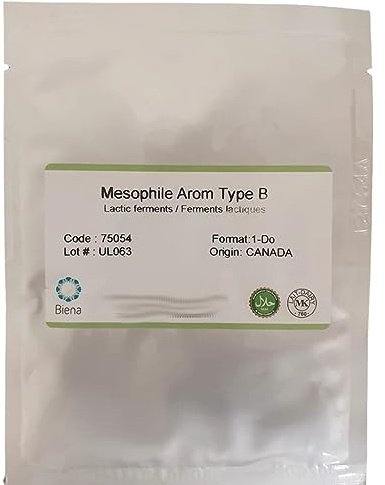 Mesophile Aroma B Cheese Culture – Starter for Soft Cheese, Cottage Cheese, Cultured Butter, Buttermilk, Freeze-Dried Bacteria Blend, Inoculates up to 100L Milk