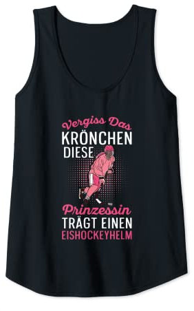 Damen Eishockey Diese Prinzessin Trägt Einen Eishockeyhelm Tank Top